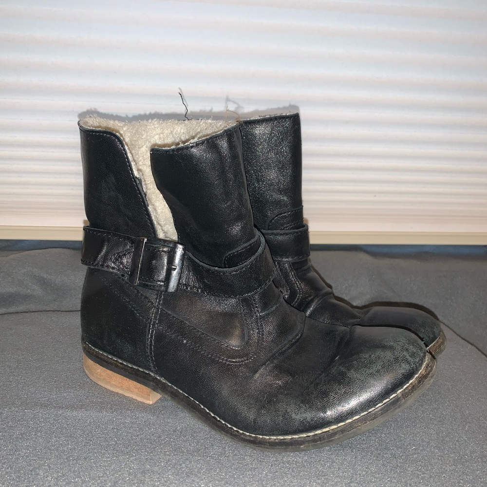 Aldo short black booties size 38 = sz 8